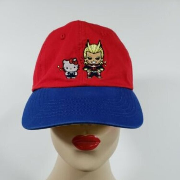 MY HERO ACADEMIA HELLO KITTY FRIENDS baseball cap hat red blue yellow adjustable - Picture 1 of 9